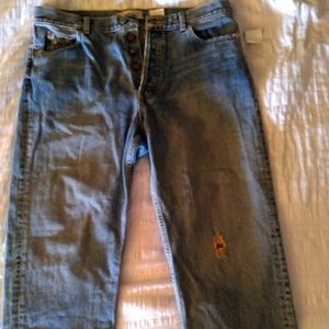 Light Rinse Boy Fit cropped Denim jeans